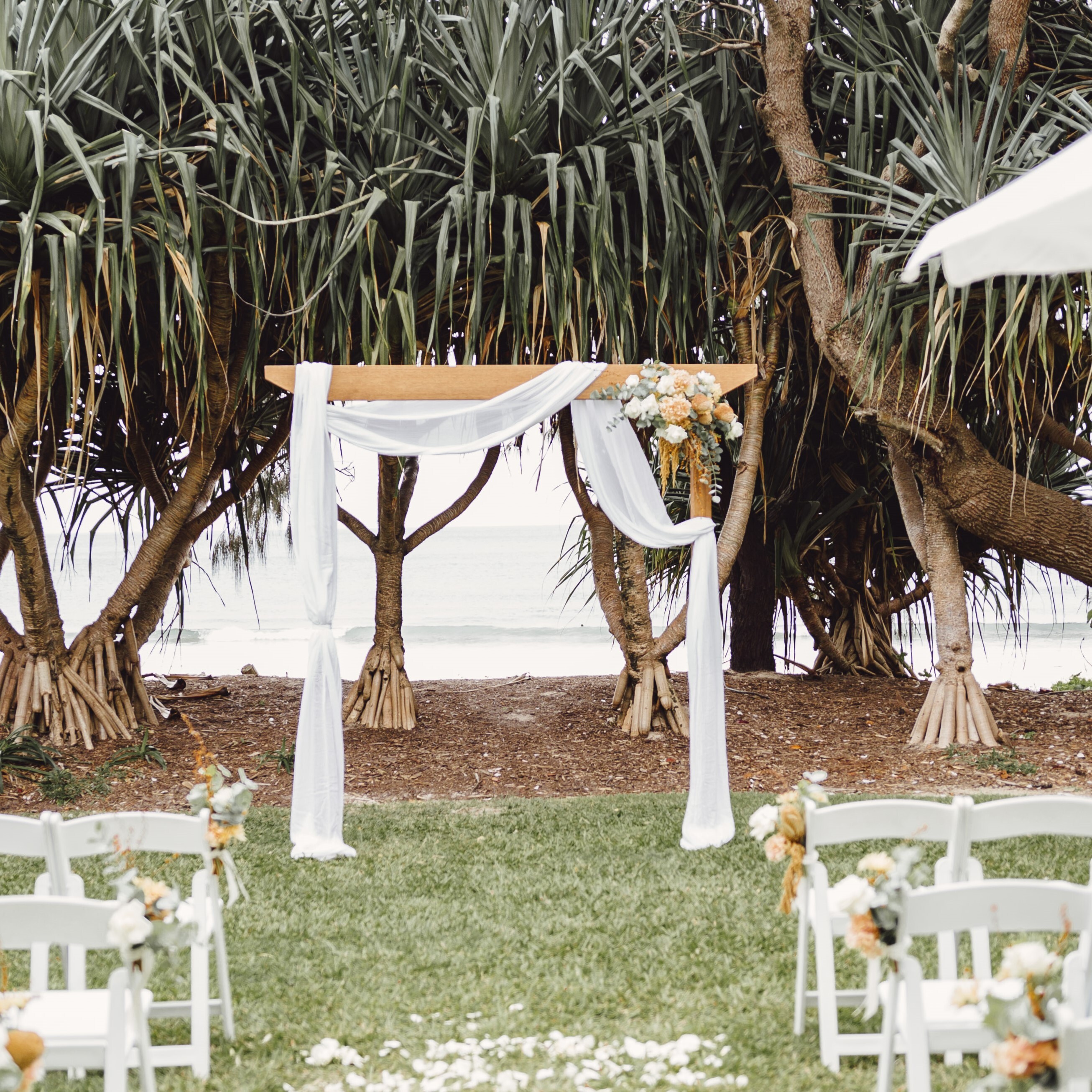 Light timber arbour