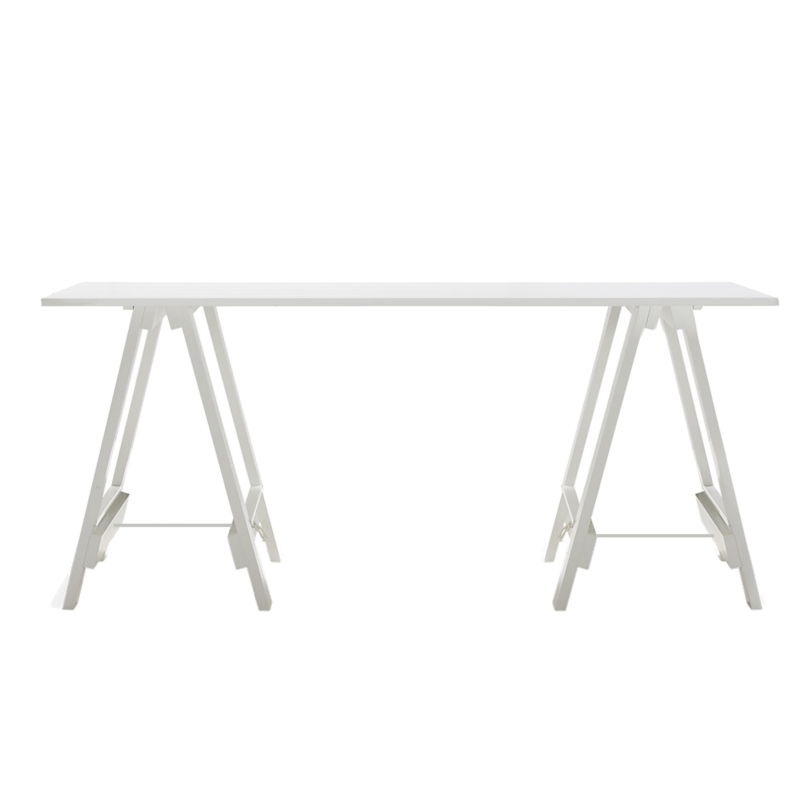 White dining trestle table