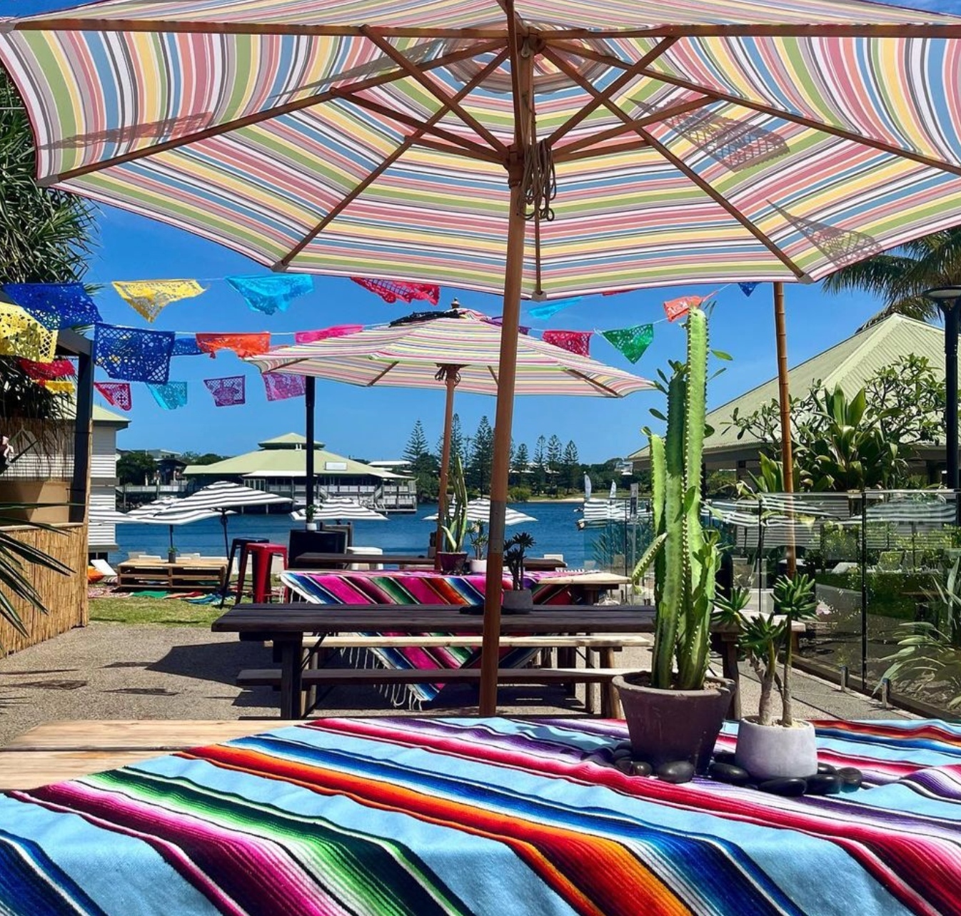 Coloured umbrellas