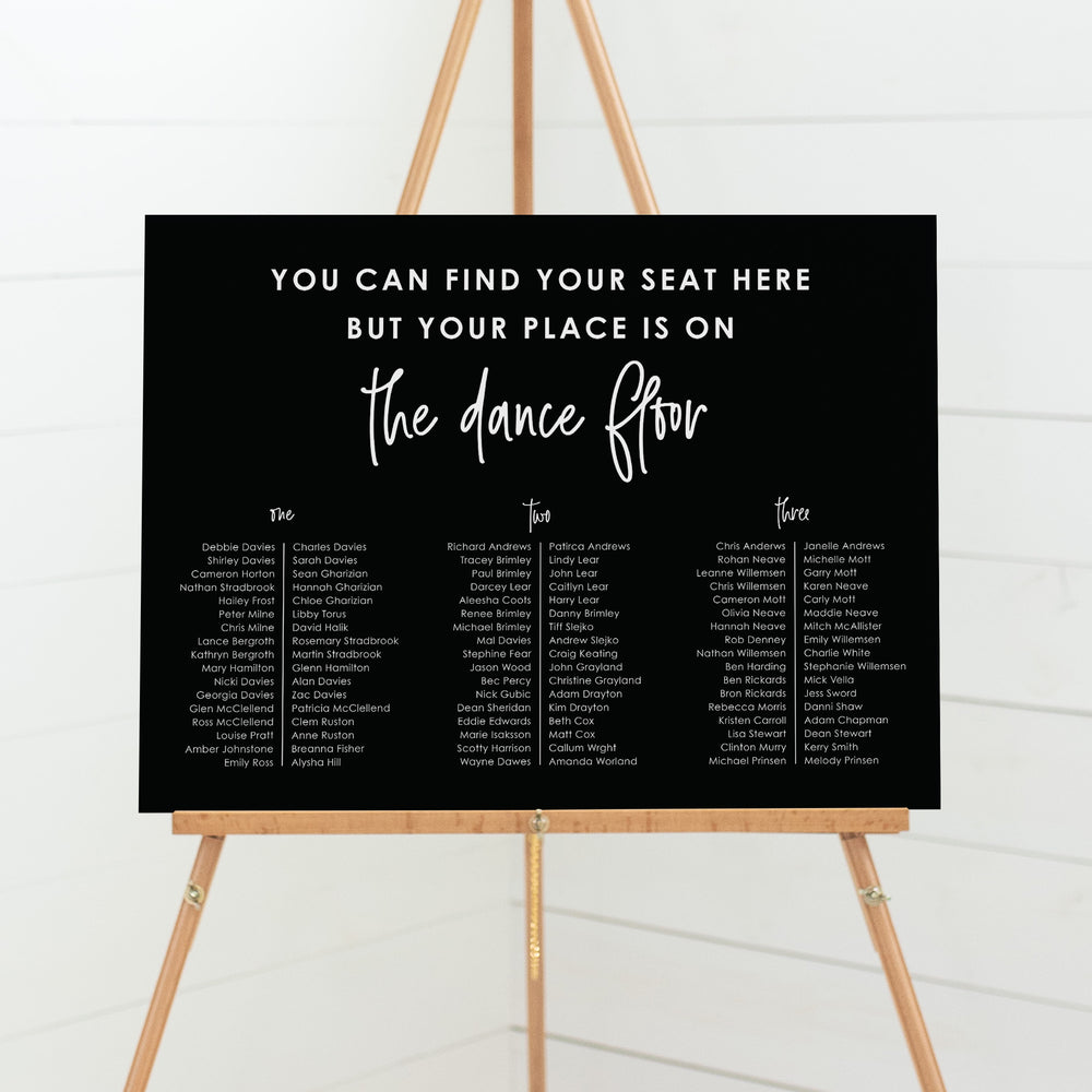 wedding-seating-chart-your-place-is-on-the-dance-floor-modern