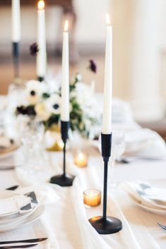 Black candle holders