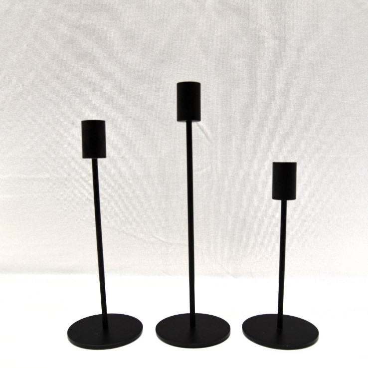 Black candle stick holders