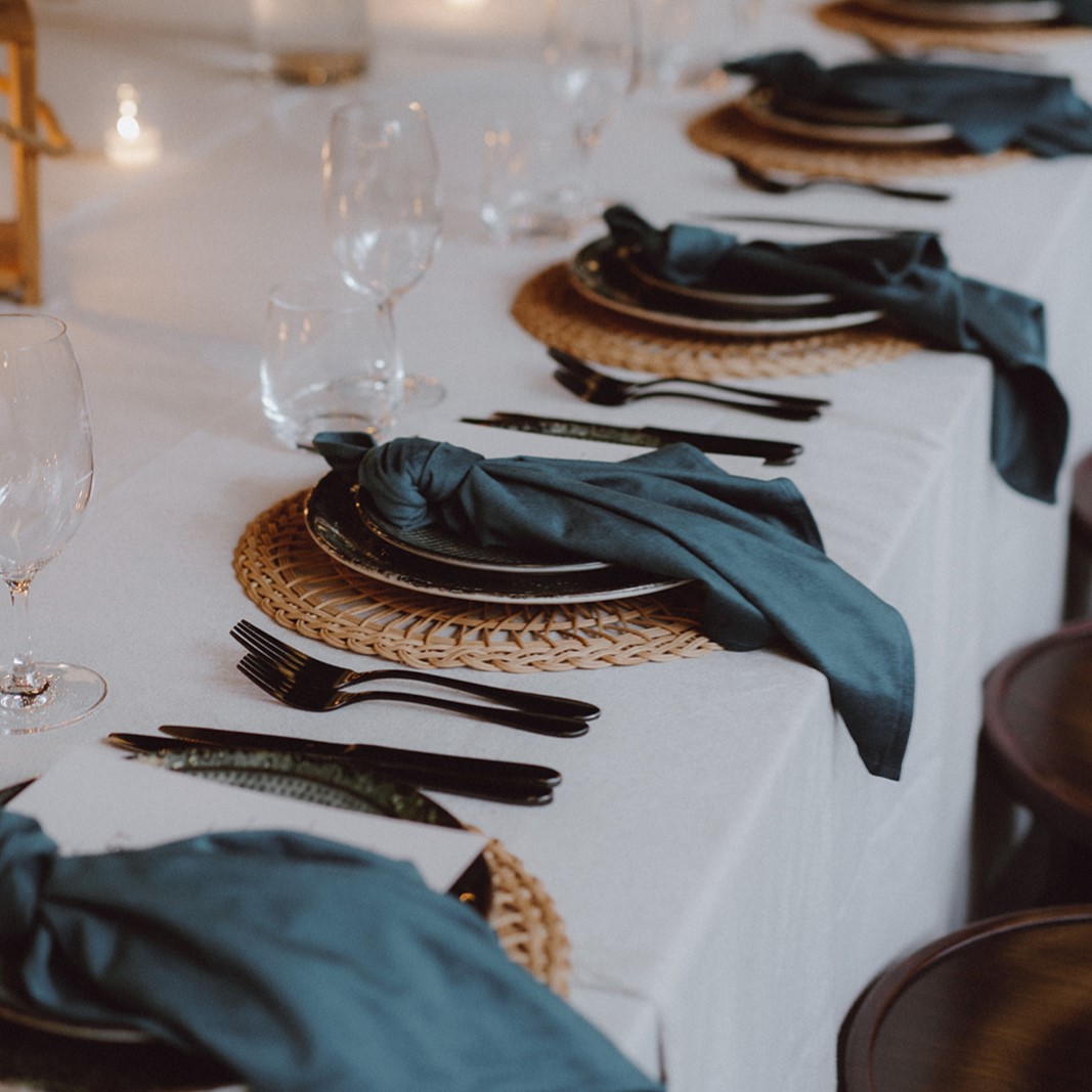 emerald velvet napkins