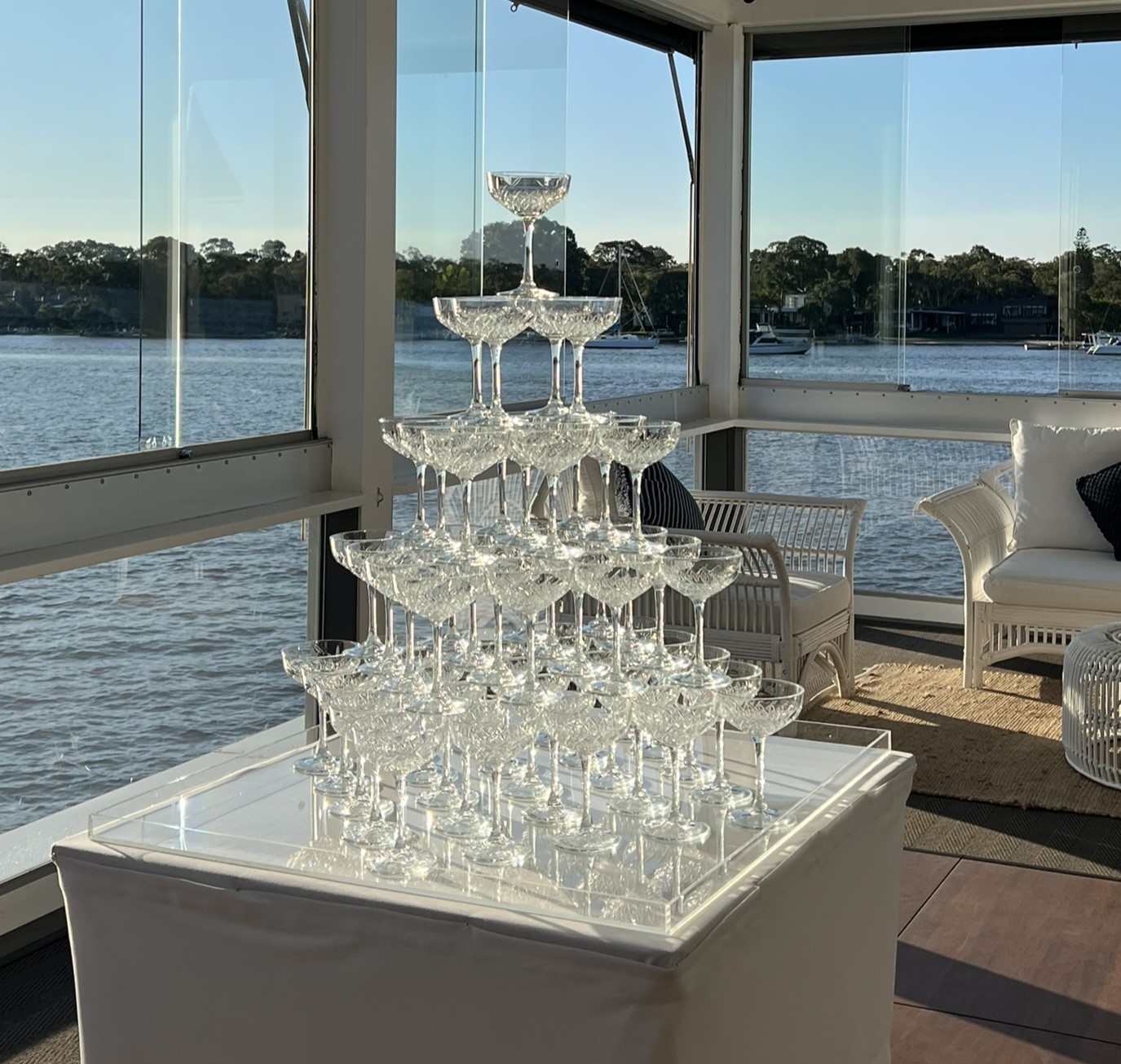 Champagne tower 5 tier