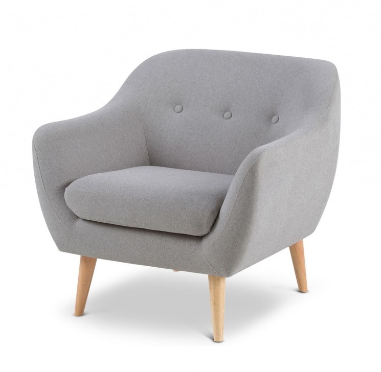 Hire Grey linen arm chair 