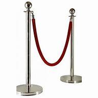 Hire Red bollard ropes 