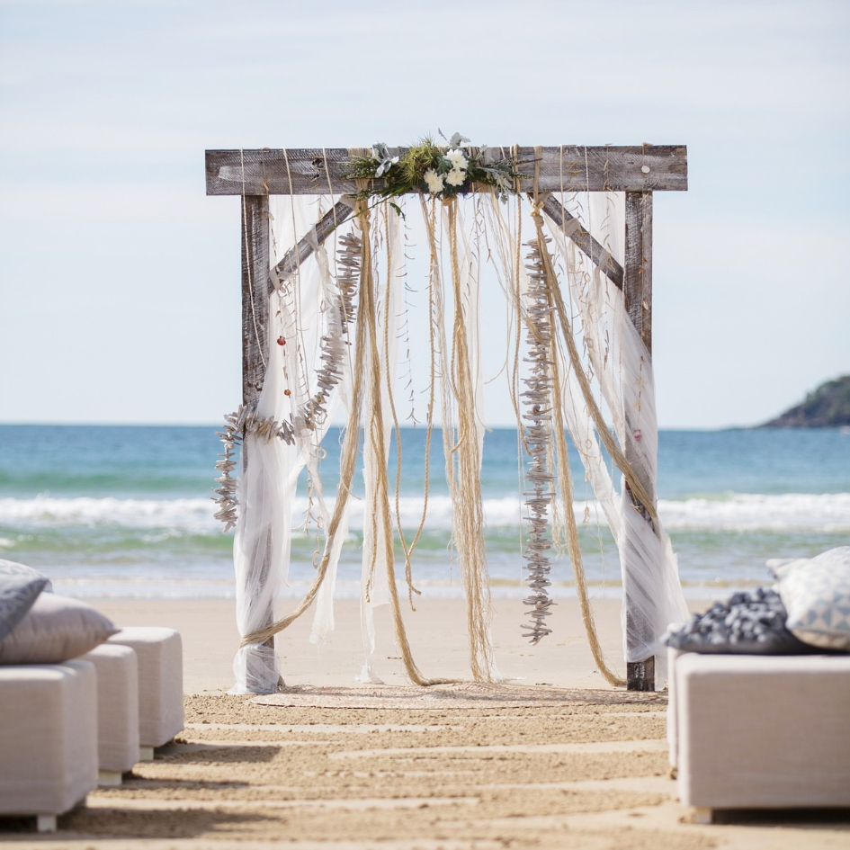 Hire White washed coastal arbour 