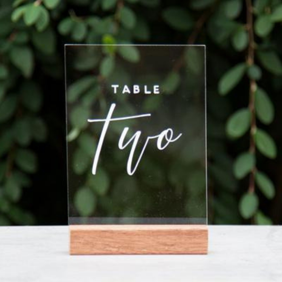 Hire Acrylic table numbers 