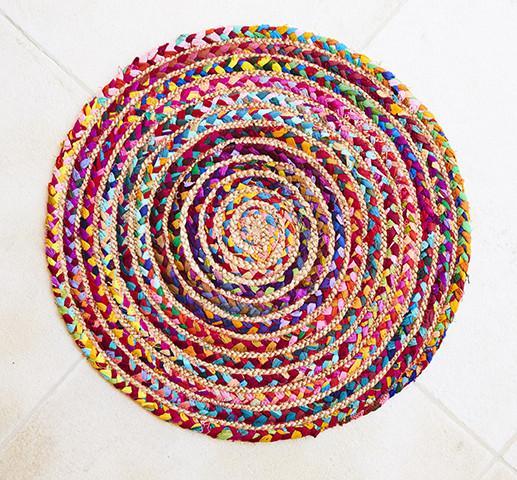 Hire Round Braided Indian Rug 