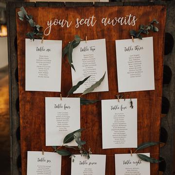 Hire Seating plan cards 