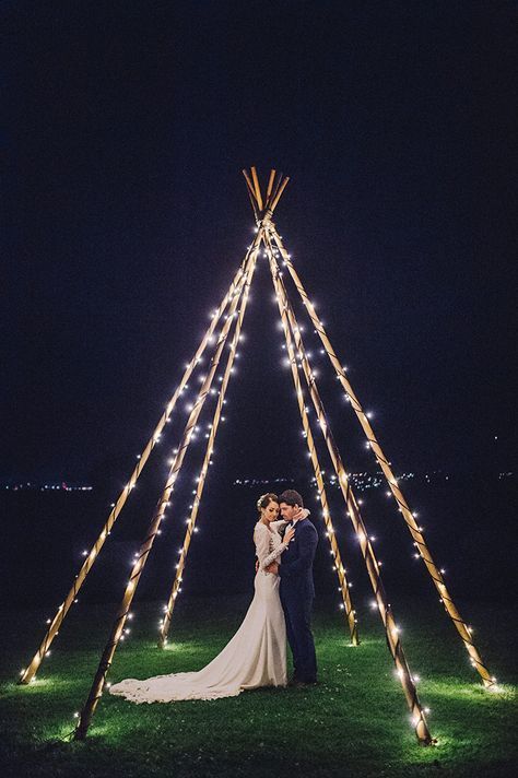 Hire Naked tipi with fairy lights 