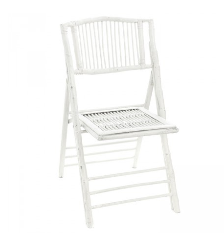 Hire White bamboo chairs * 