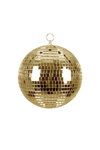 Hire Disco gold mirror ball (Medium) 