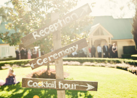 Hire Rustic timber directional sign 