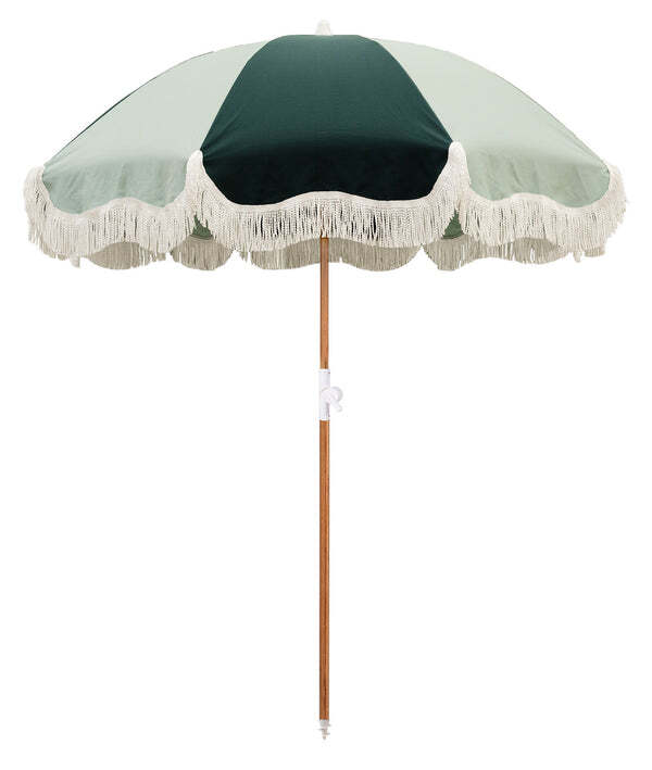 Hire Green beach umbrella 