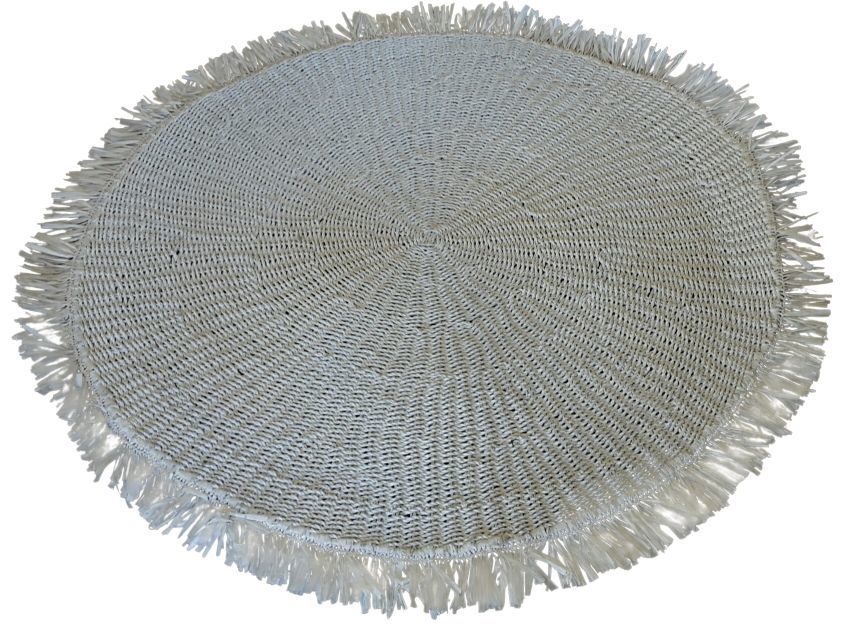 Hire White round rug 