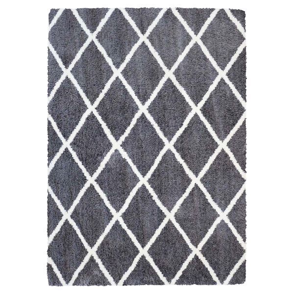 Hire Grey diamond rug 