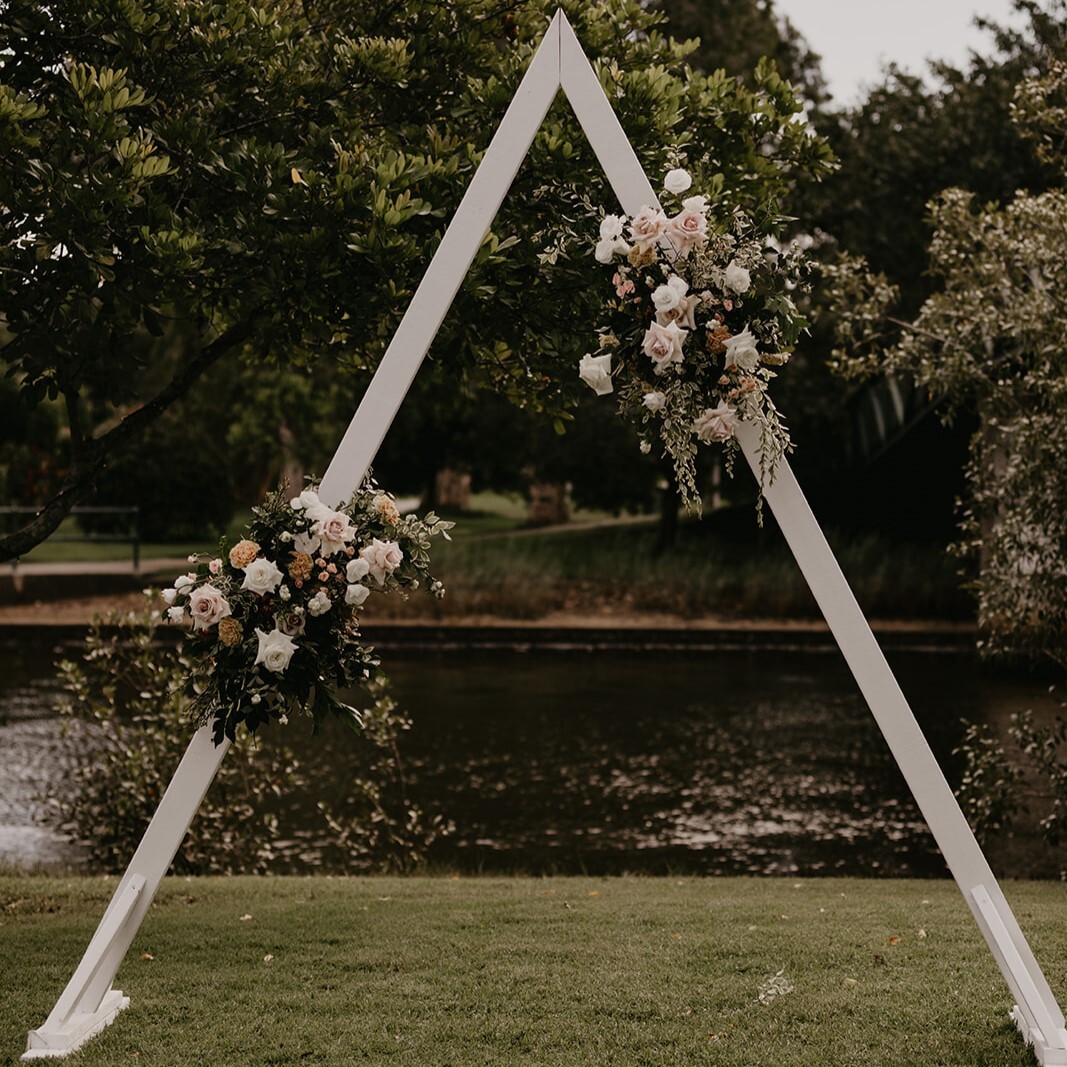 Hire White triangle arbour 