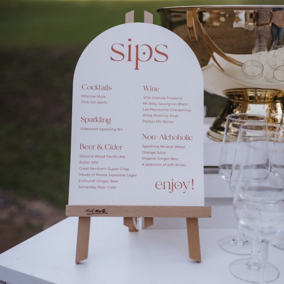 Hire Beverage menus signs (various) 