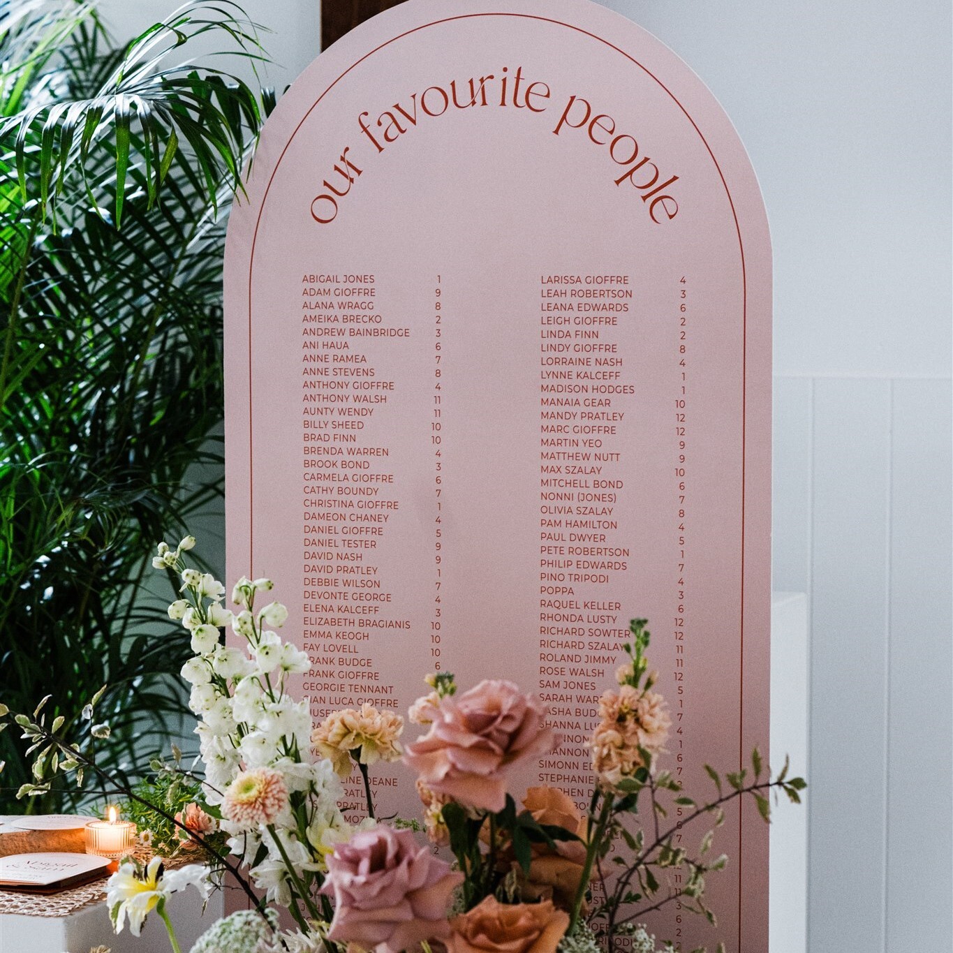 Hire Tall Arched Seating Plan 