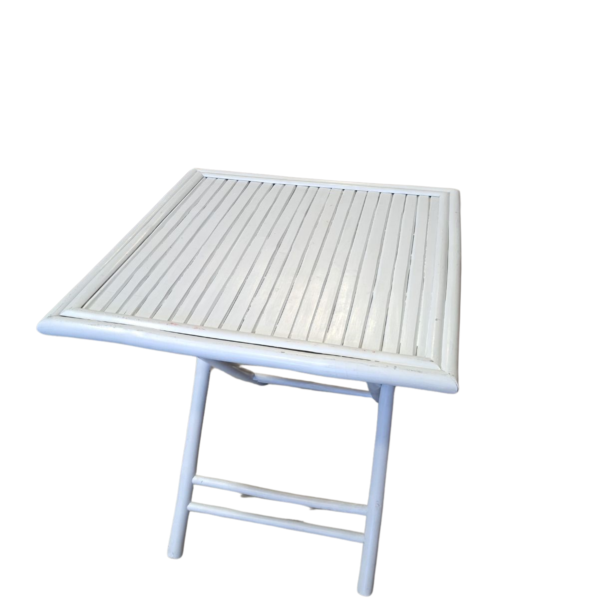 Hire White bamboo table 