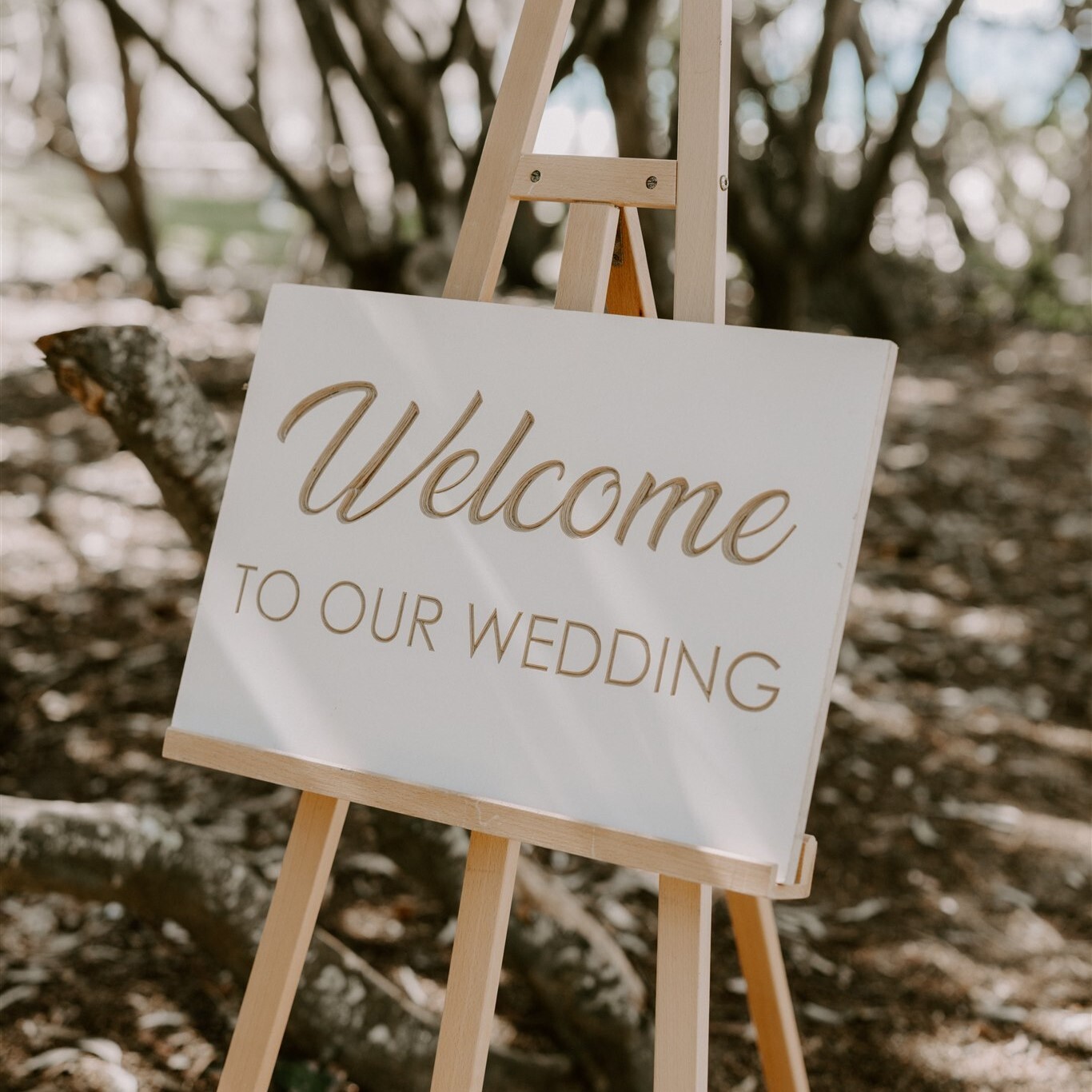 Hire Welcome to our wedding wooden sign 