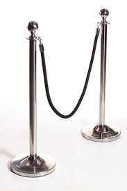 Hire Black bollard ropes 